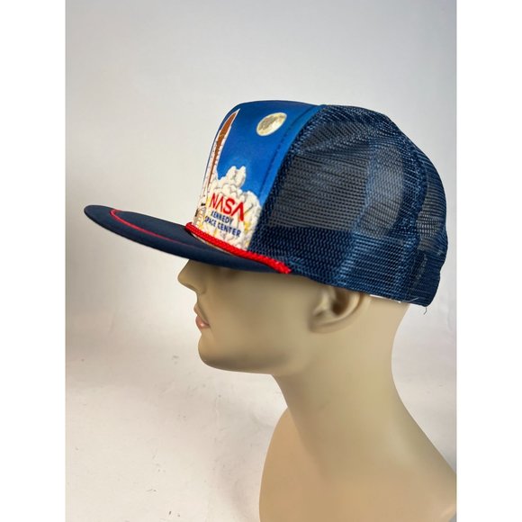 Kandi Tops NASA Kennedy Space Center Mesh Back Trucker Cap OS Adjustable Blue - Picture 15 of 16